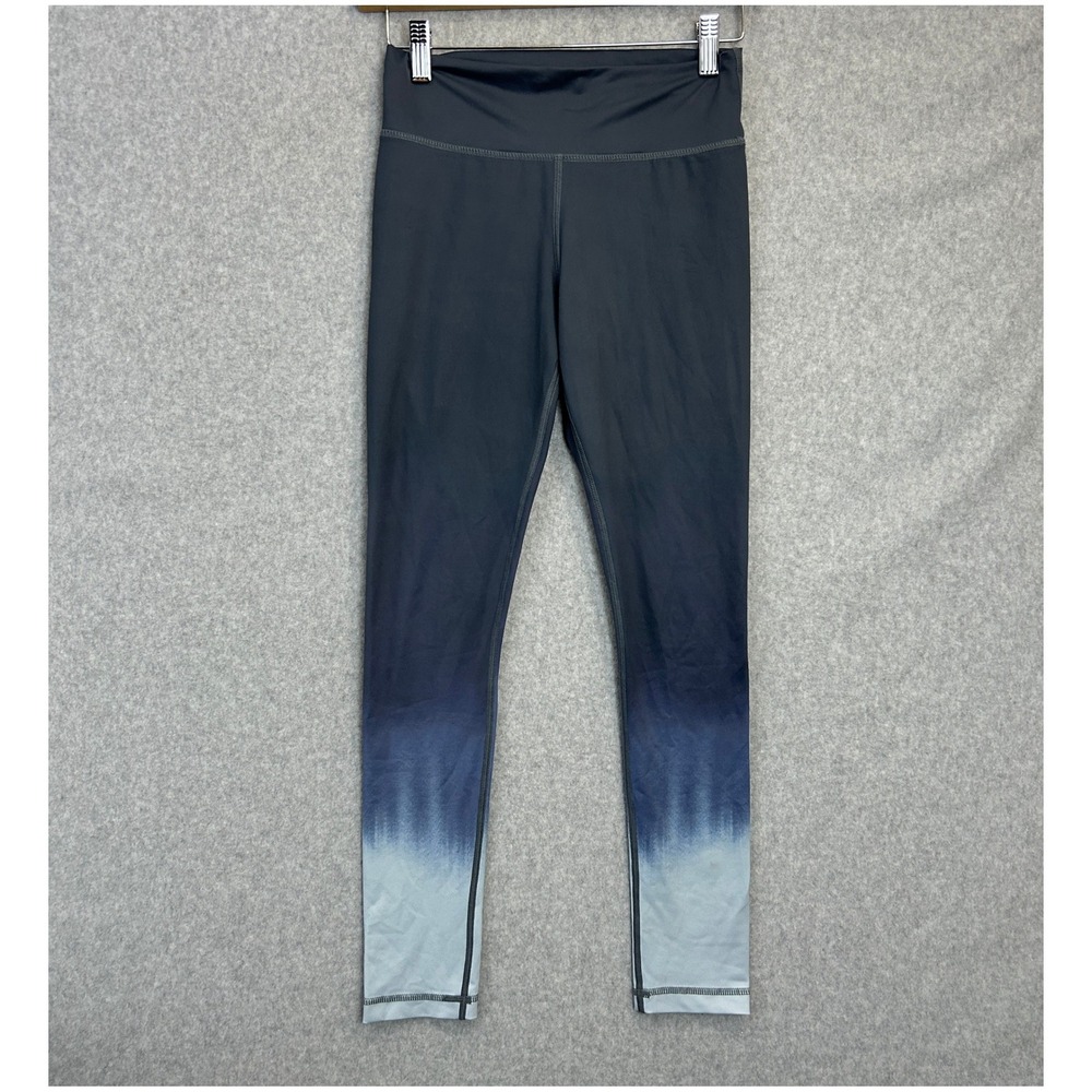Vie Active Leggings Grey Blue Ombre Athletic Sporty Yoga Workout Women Size XS